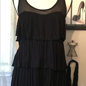 3 Tiered Sleeveless Sheer Top